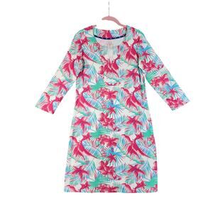 Banana Boat Womens UPF 50+ Sundress Size Medium Tropical Active Beach Split Neck